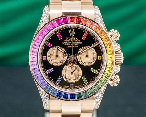 rolex rainbow daytona rose gold